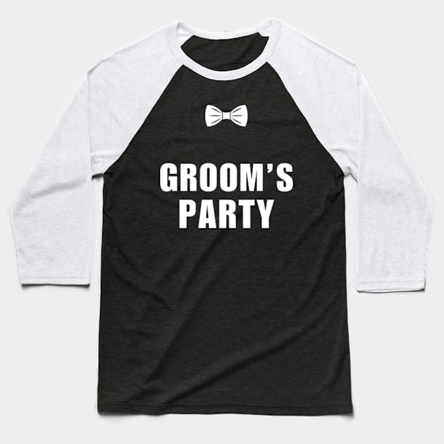 Bachelor T-Shirt Groom’s Club Bachelor Party Gift Baseball T-Shirt by Mojakolane